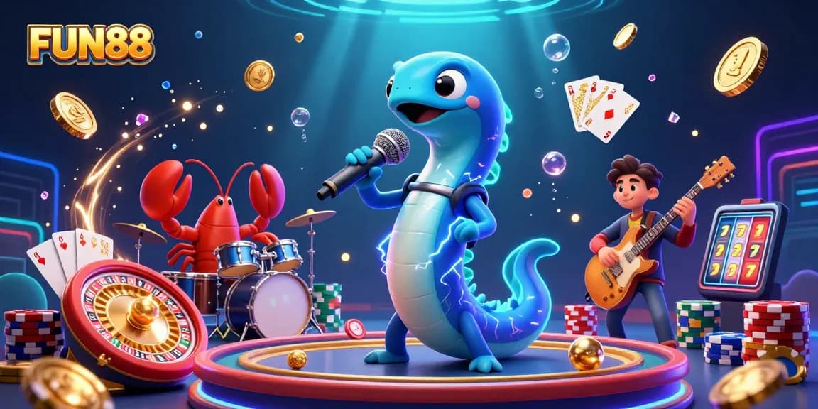 Experience FUN88's underwater casino vibe with lively characters and dynamic gaming elements.