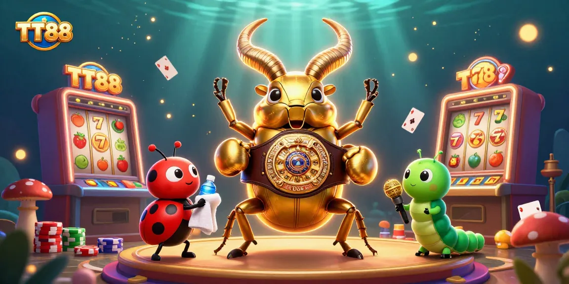 Experience the excitement of TT88's vibrant casino scene filled with colorful slot machines.