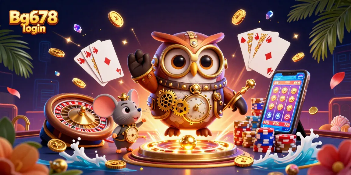 Engage in thrilling gaming as you Bg678 login to a vibrant online casino featuring captivating characters.