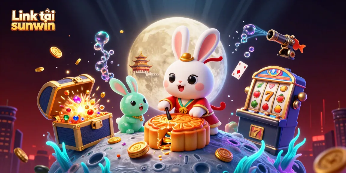 Win big with the official Link tải sunwin, showcasing vibrant gaming elements in a 3D illustration.