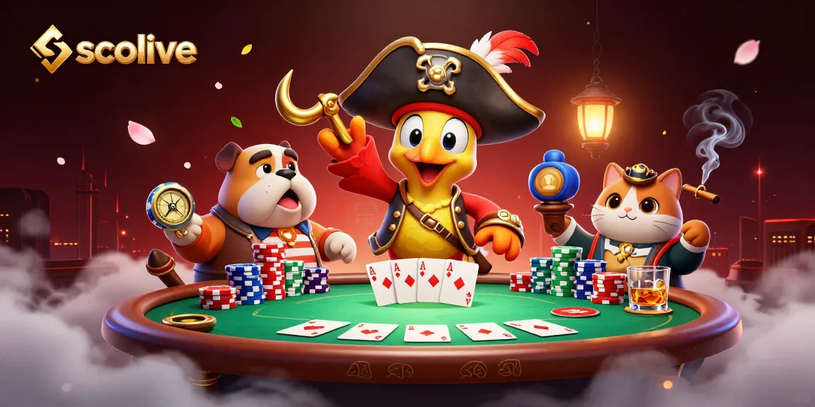 Socolive streams high-quality poker games with detailed graphics and vibrant characters.