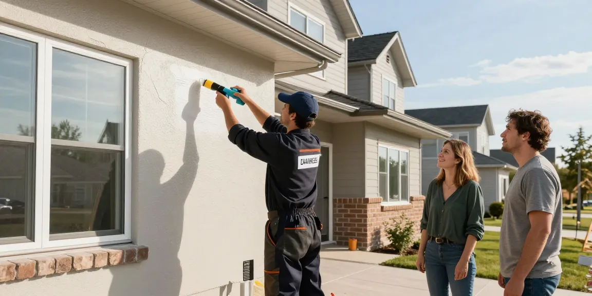 Expert stucco installation by a trusted contractor in Regina, showcasing Stucco Regina solutions for homeowners.