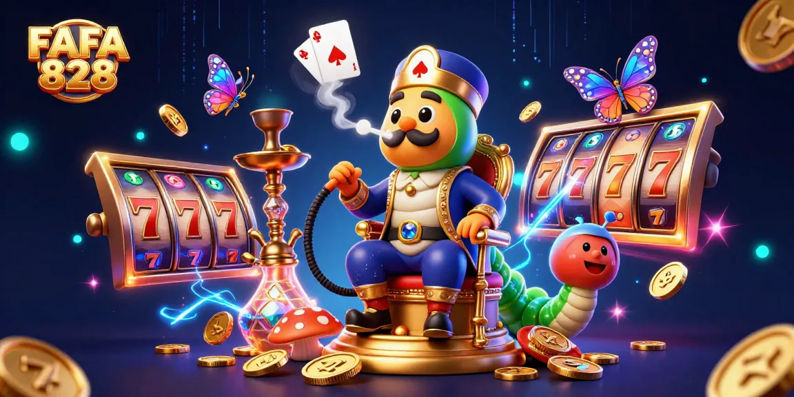 Spin to win at FAFA 828 with vibrant casino-themed illustration featuring luck and excitement.