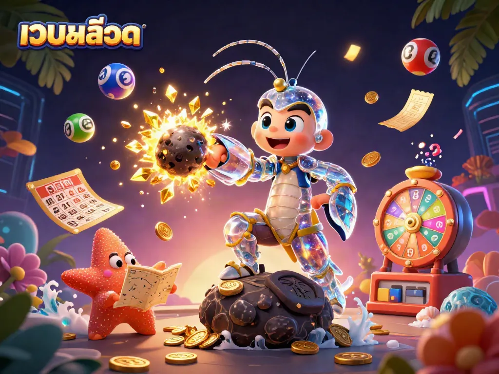 Engage with เว็บสล็อต and discover vibrant gaming elements featuring colorful characters in an explosive scene.