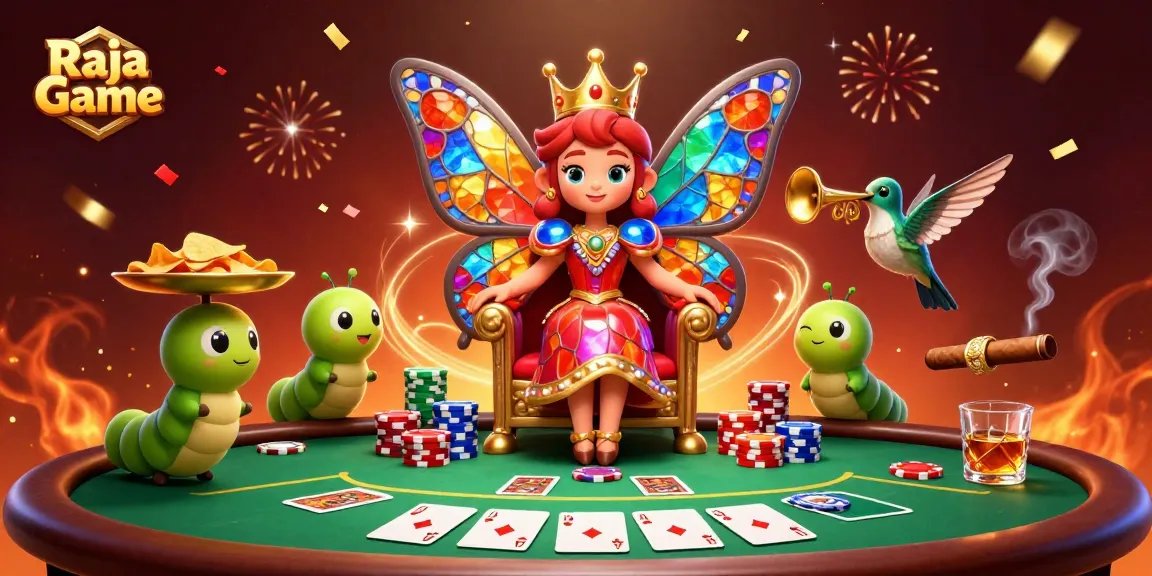 Engage with the thrilling Raja Game experience featuring vibrant casino elements and characters.