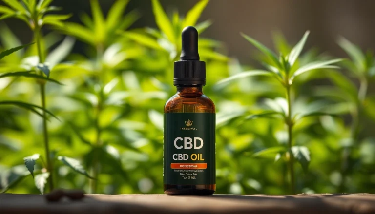 Captivate with premium CBD Oil bottle amid lush greenery, emphasizing natural wellness.
