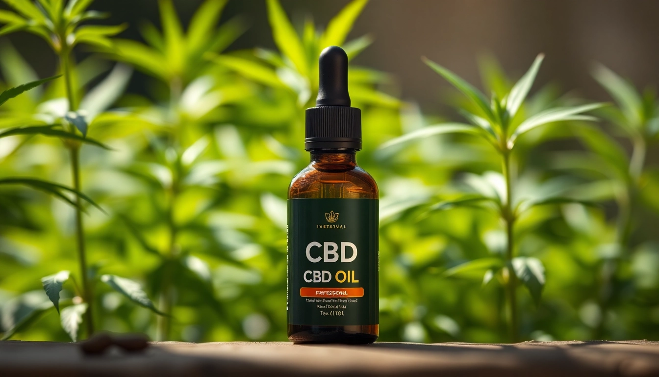 Captivate with premium CBD Oil bottle amid lush greenery, emphasizing natural wellness.
