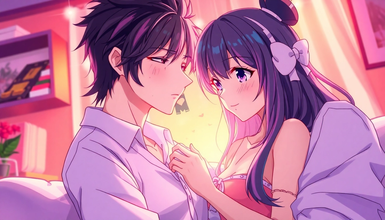 Engaging anime sex scene showcasing vibrant characters in an intimate setting.
