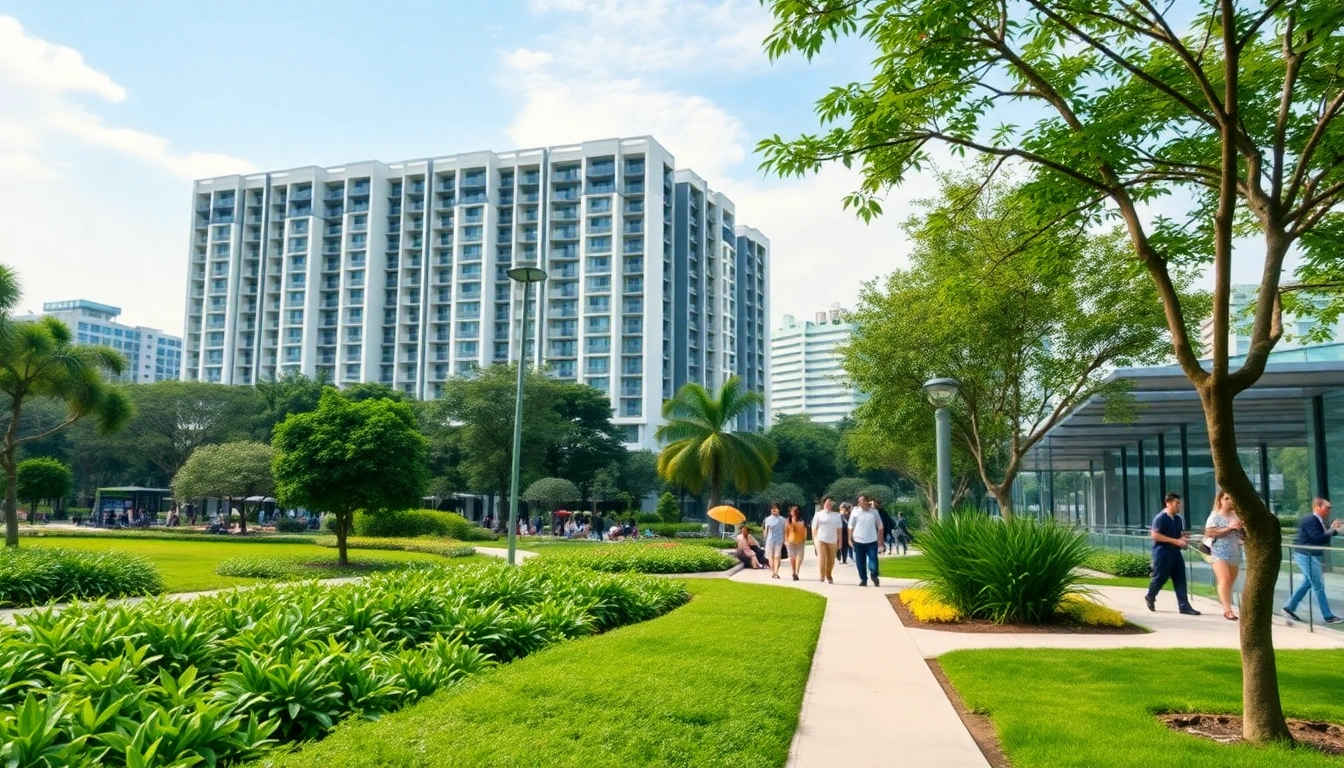 Visualize the vibrant community around tampines ec showcasing modern architecture and lush greenery.