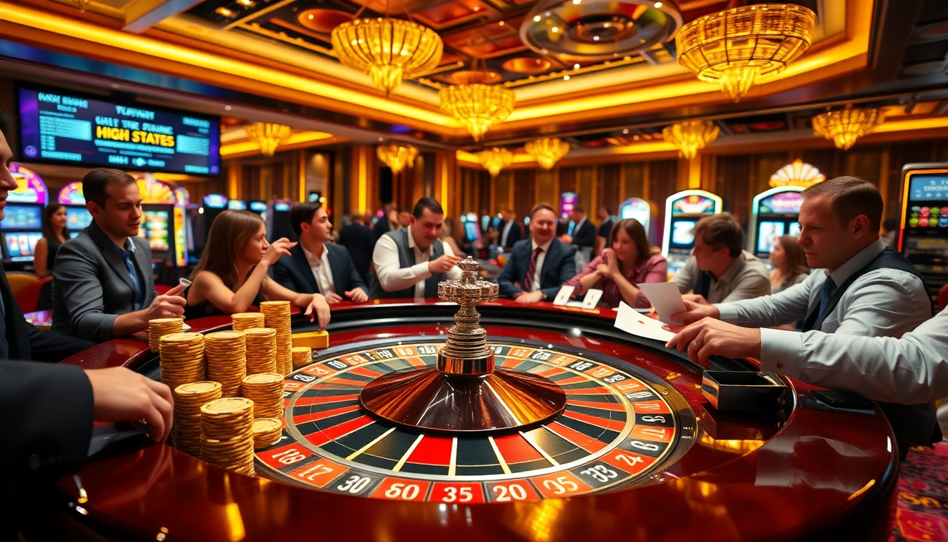 Engage in thrilling gambling at https://hanoiculturetravel.com/ with vibrant casino visuals showcasing action at the roulette table.