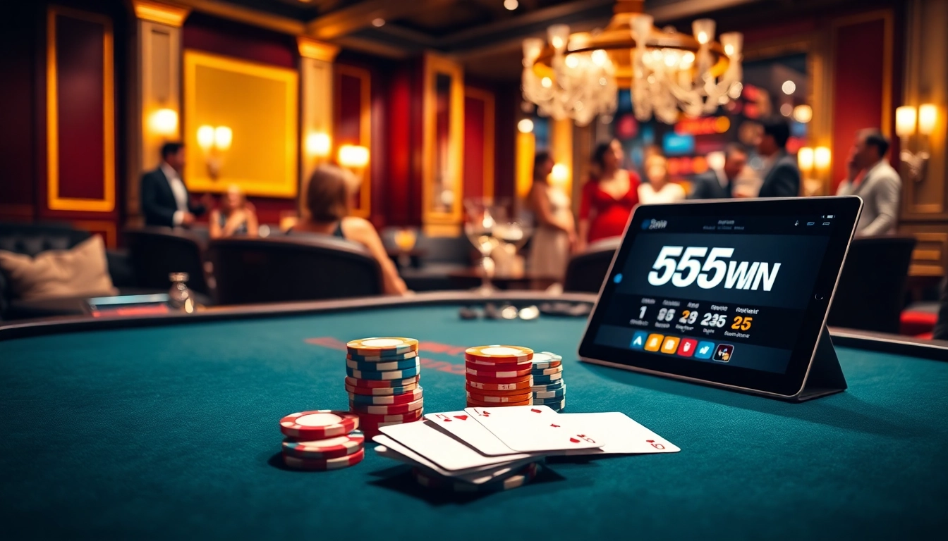 Experience the excitement at 555win casino, with high-stakes poker and vibrant gaming ambiance.
