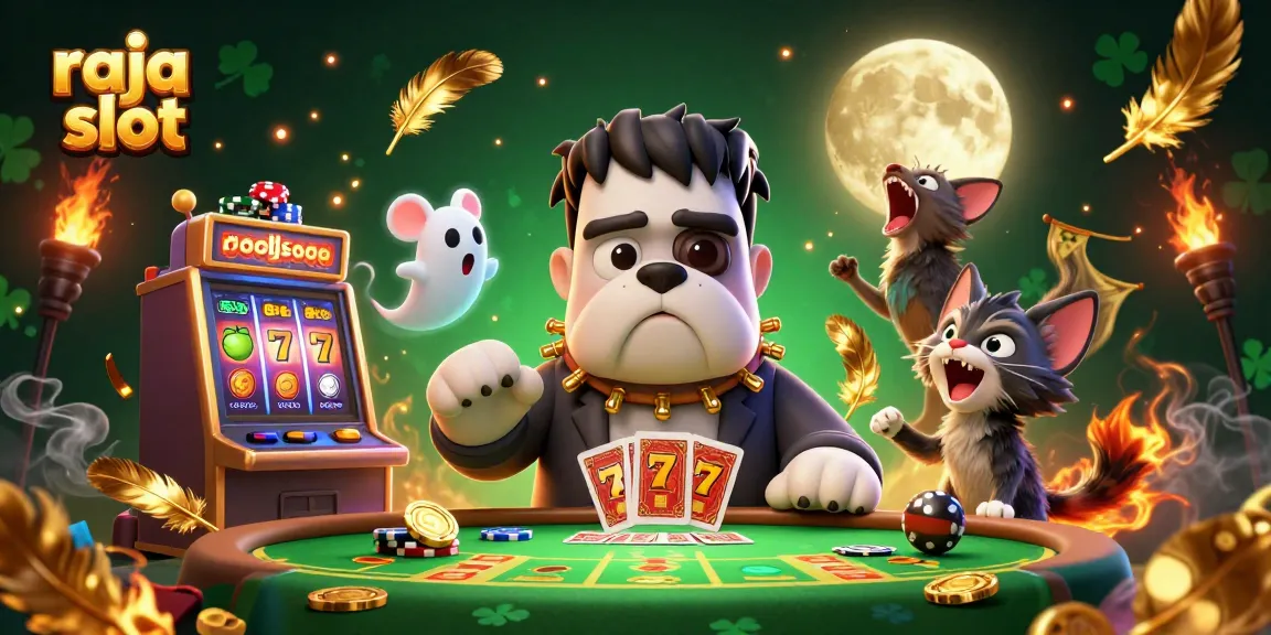 Raja slot, keseruan menang jackpot dengan karakter unik dan mesin slot berkilau.