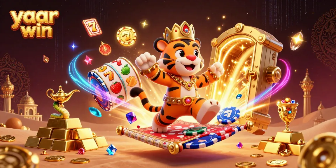 If you want to master winning strategies for the yaar win online slots, this vibrant 3D scene captures the excitement of the casino.