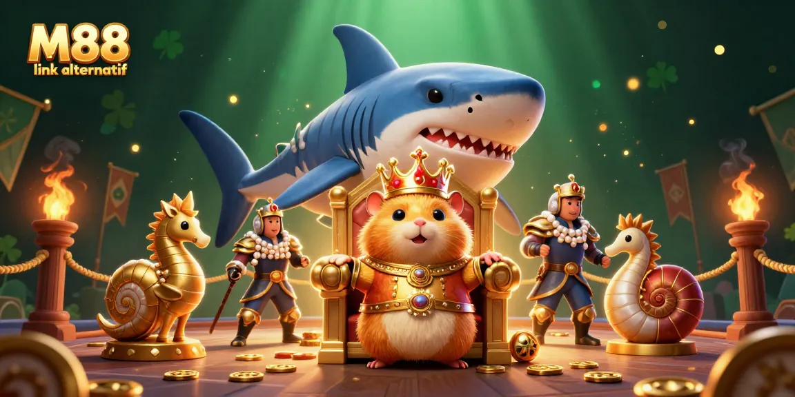 Engage with M88 link alternatif for vibrant betting experiences surrounded by animated characters and festive casino atmosphere.