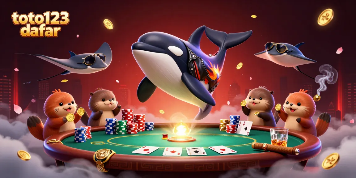 Toto123 daftar players enjoying exciting casino experience with lively characters and gaming elements.