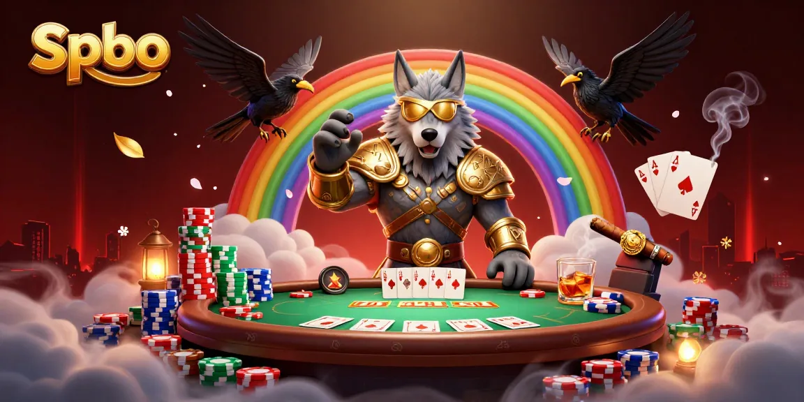 spbo showcases a dynamic poker scene with Odin and his ravens amidst casino elements.